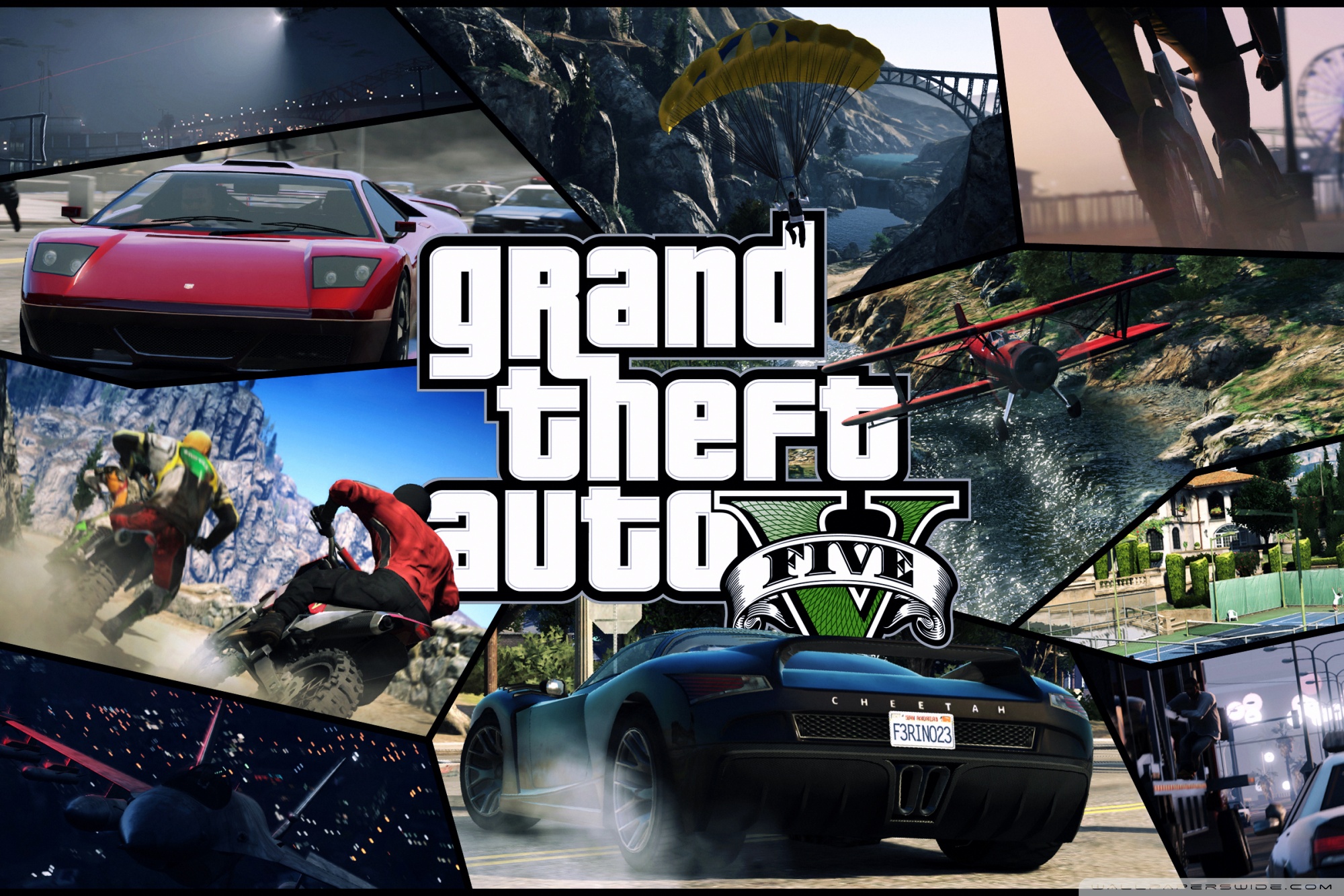 GTA V Tiles Ultra HD Desktop Background Wallpaper for: Tablet
