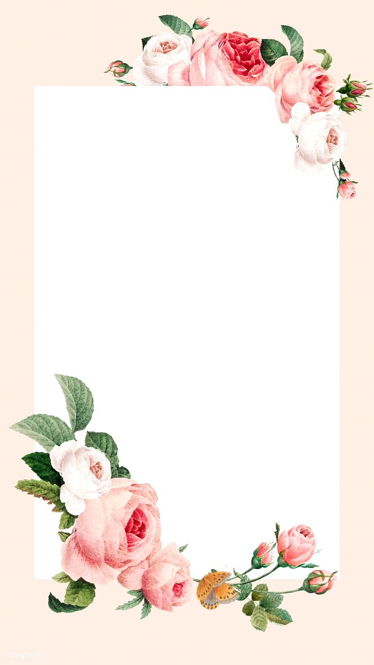 Flower frame, Floral border design
