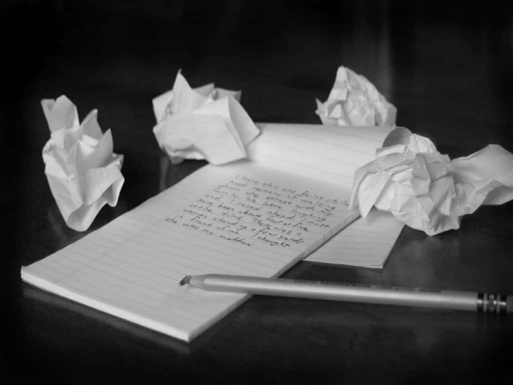 Download Crumpled Writing Papers Wallpaper