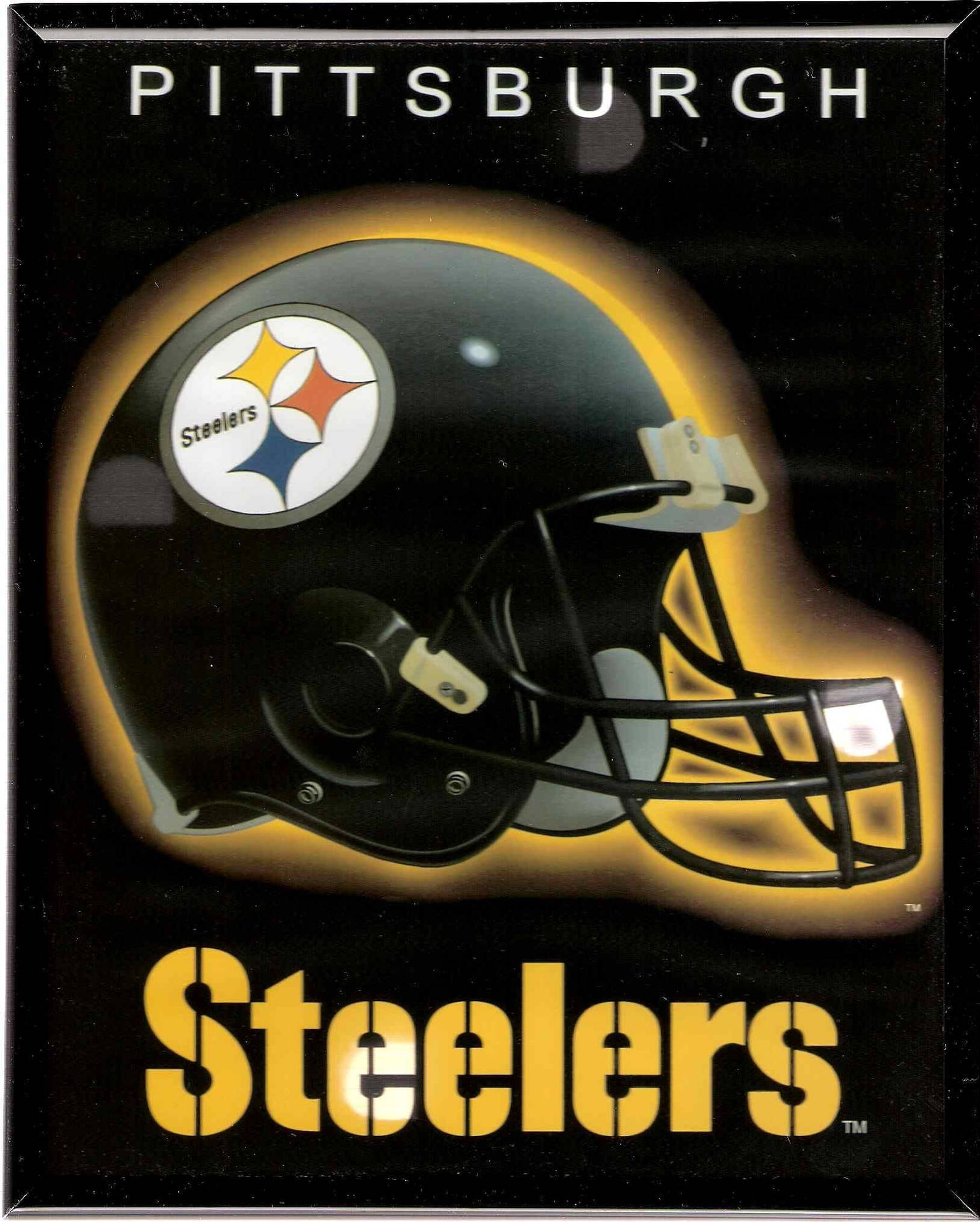 Download Pittsburgh Steelers Helmet Black Poster Wallpaper