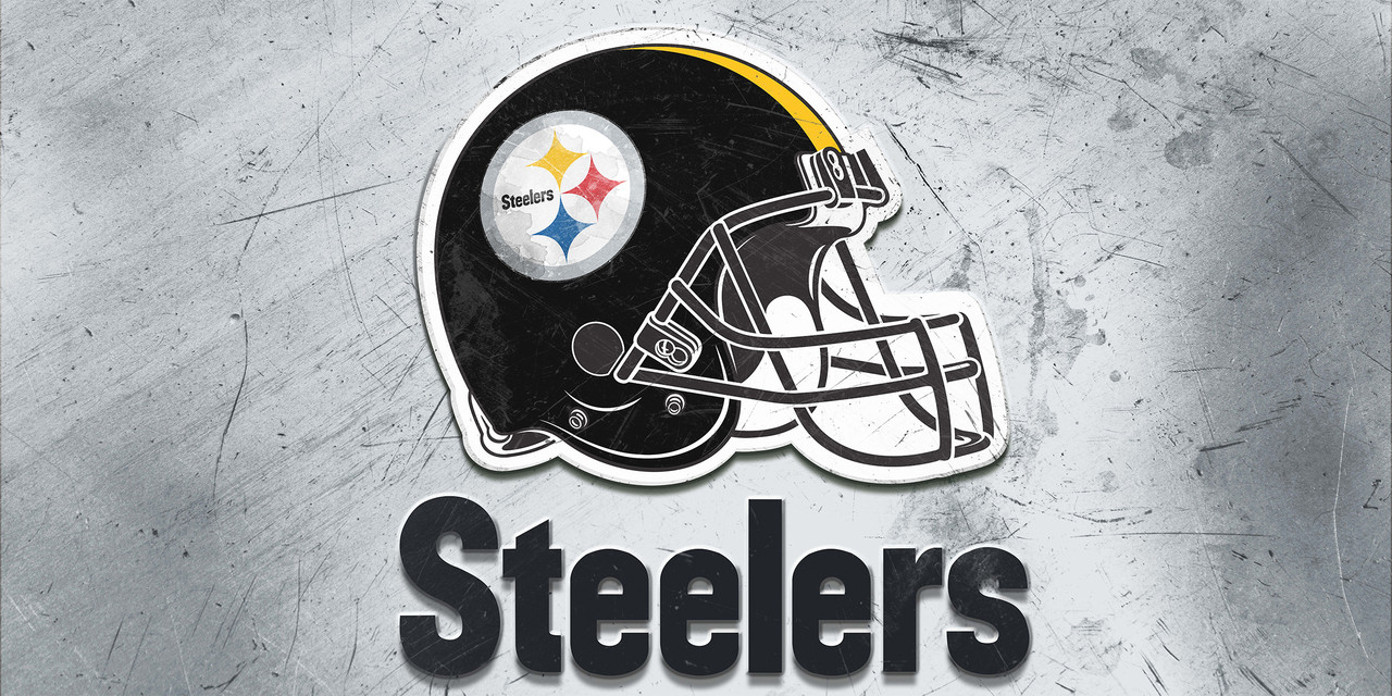 Pittsburgh Steelers Sign Glass Wall Art Helmet