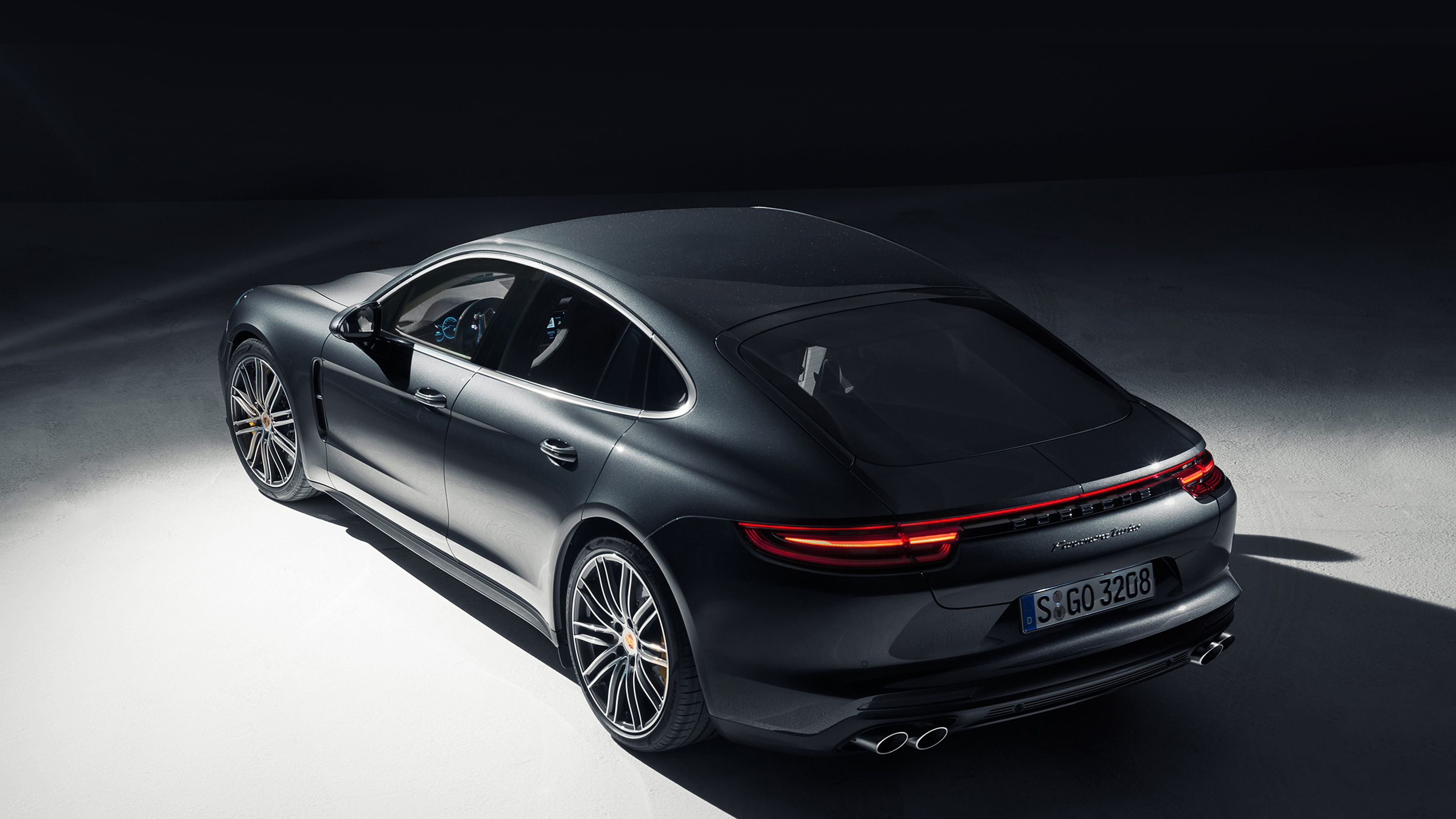 wallpaper for desktop, laptop. porsche panamera dark car art illustration