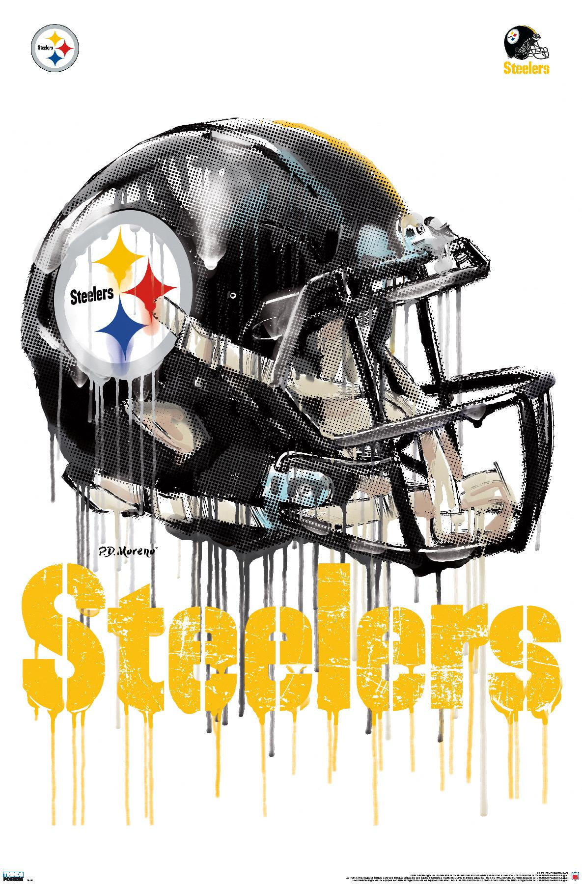 NFL Pittsburgh Steelers Helmet 20 Wall Poster, 22.375 x 34