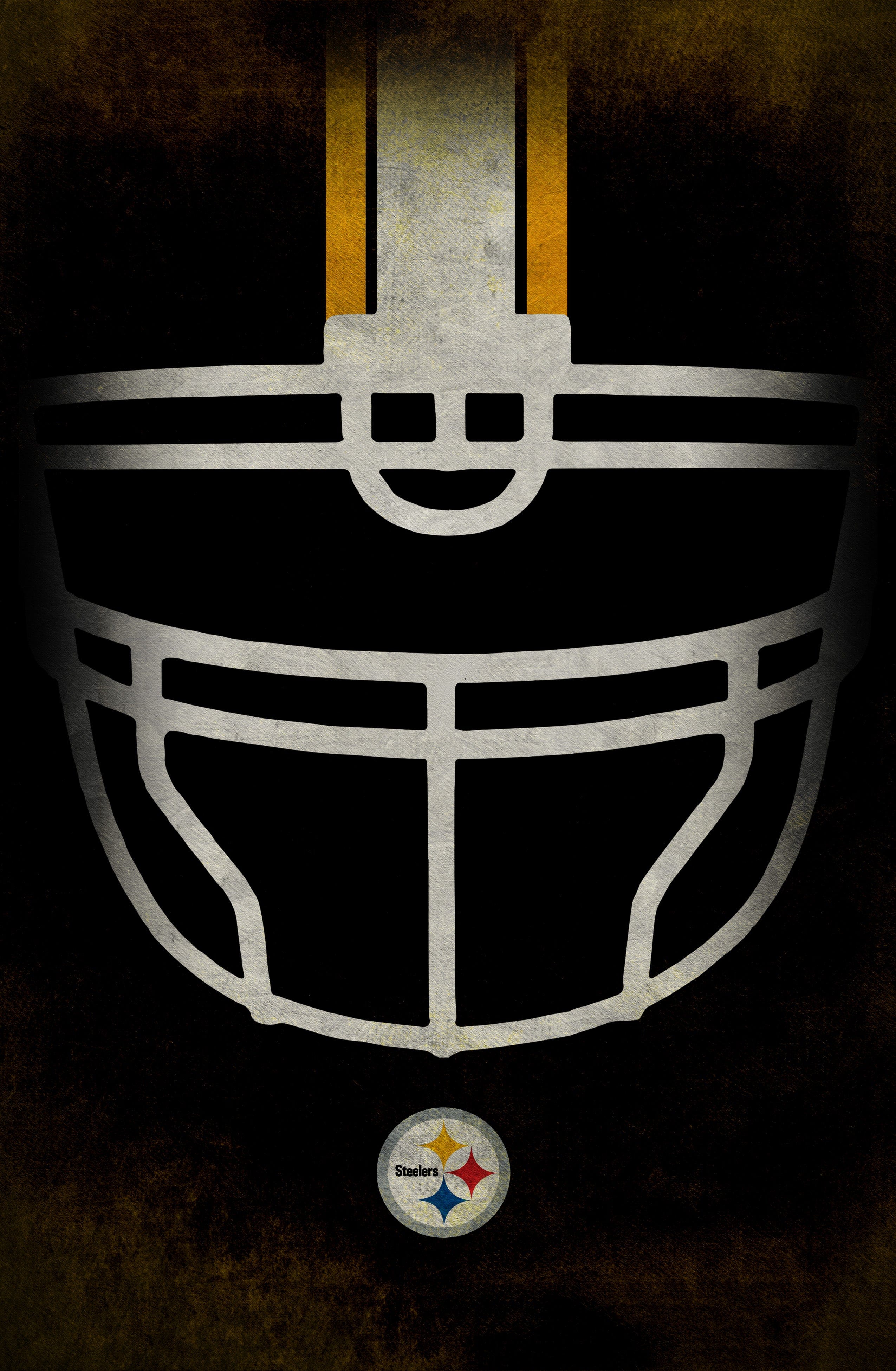 Pittsburgh Steelers Ghost Helmet 17x26