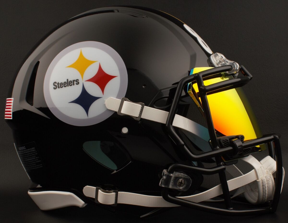 PITTSBURGH STEELERS NFL Football Helmet with SHOC 2.0 Visor / Eye Shield