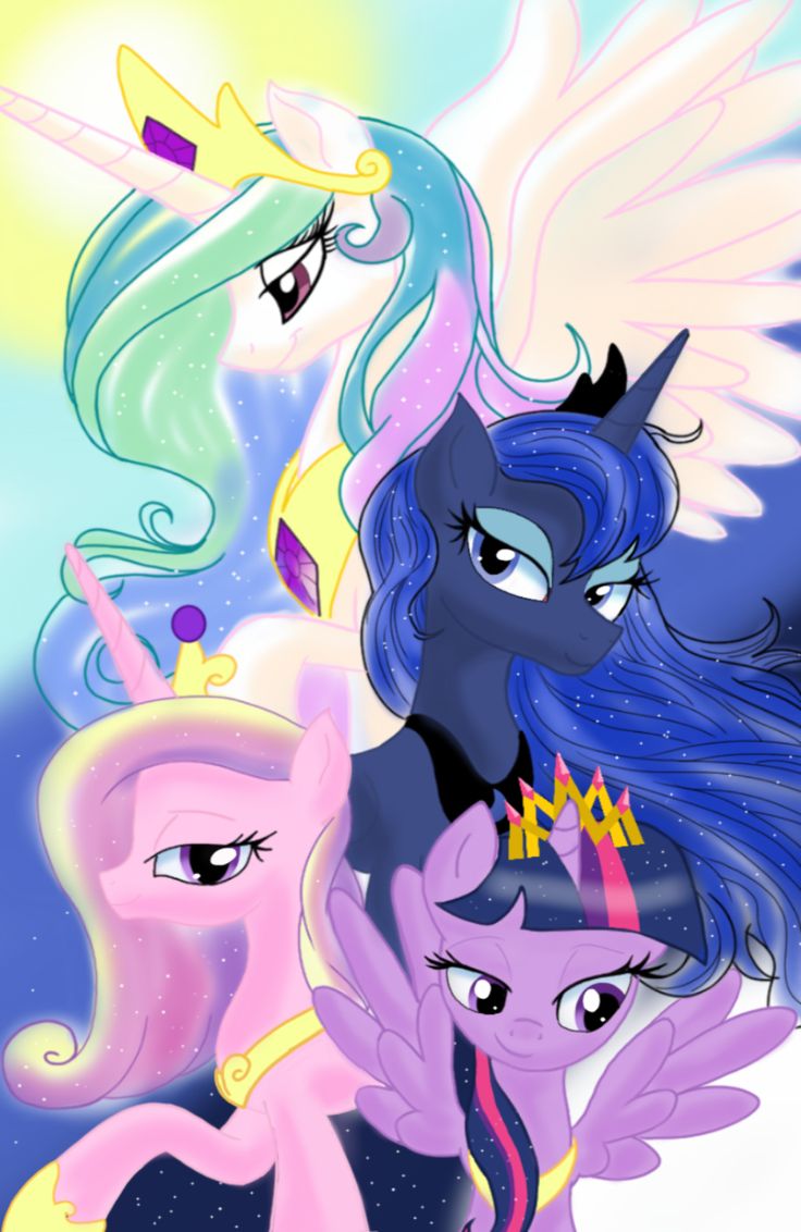 THE FOUR PRINCESSES OF EQUESTRIA. My little pony twilight, My little pony princess, My little pony wallpaper