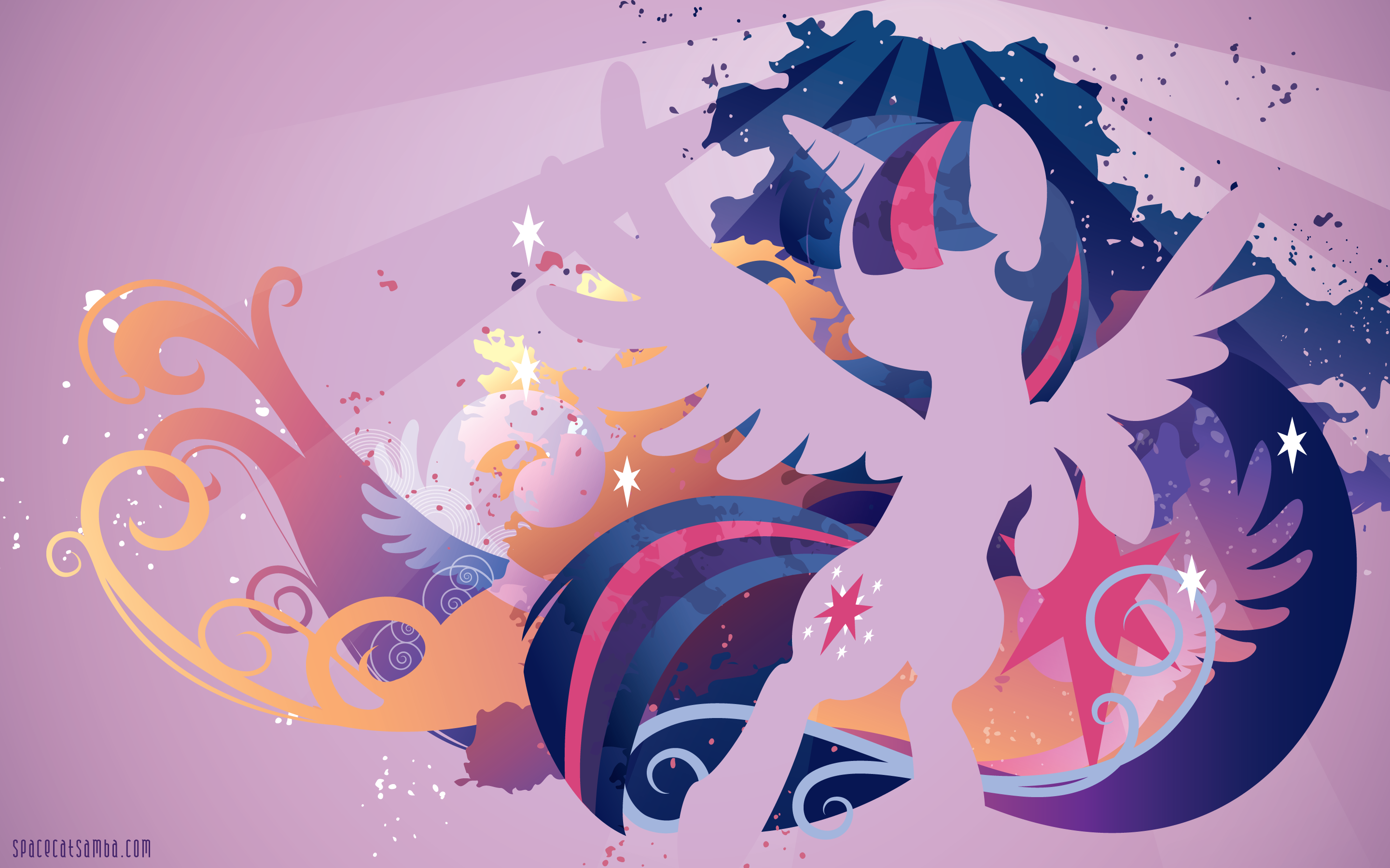 Princess Twilight Silhouette Wall by SambaNeko. My Little Pony wallpaper. My Little Wallpaper are Magic