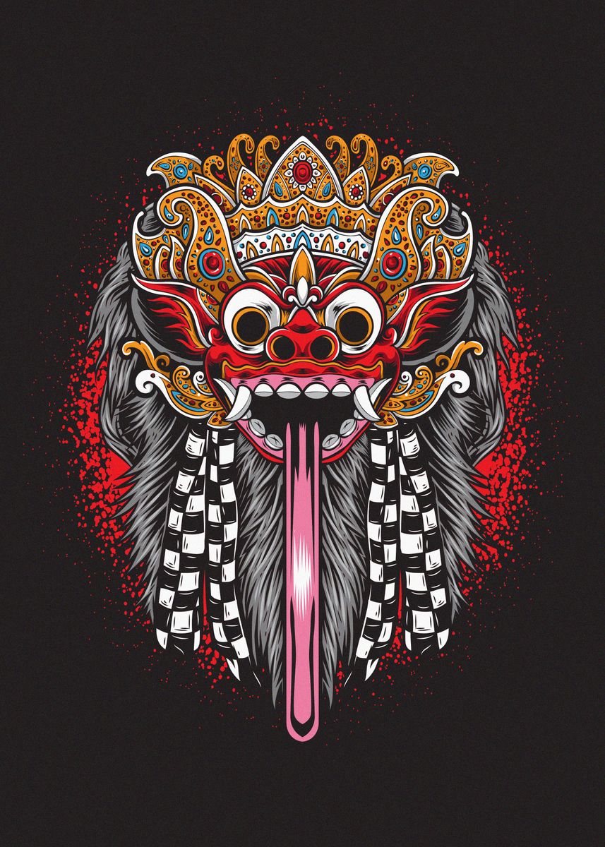 Barong bali' Poster, picture, metal print, paint by Tran Duc Hieu