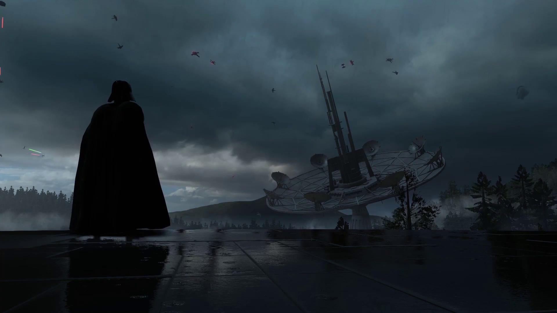 Darth Vader's Rainy Night Vigil Live Wallpaper