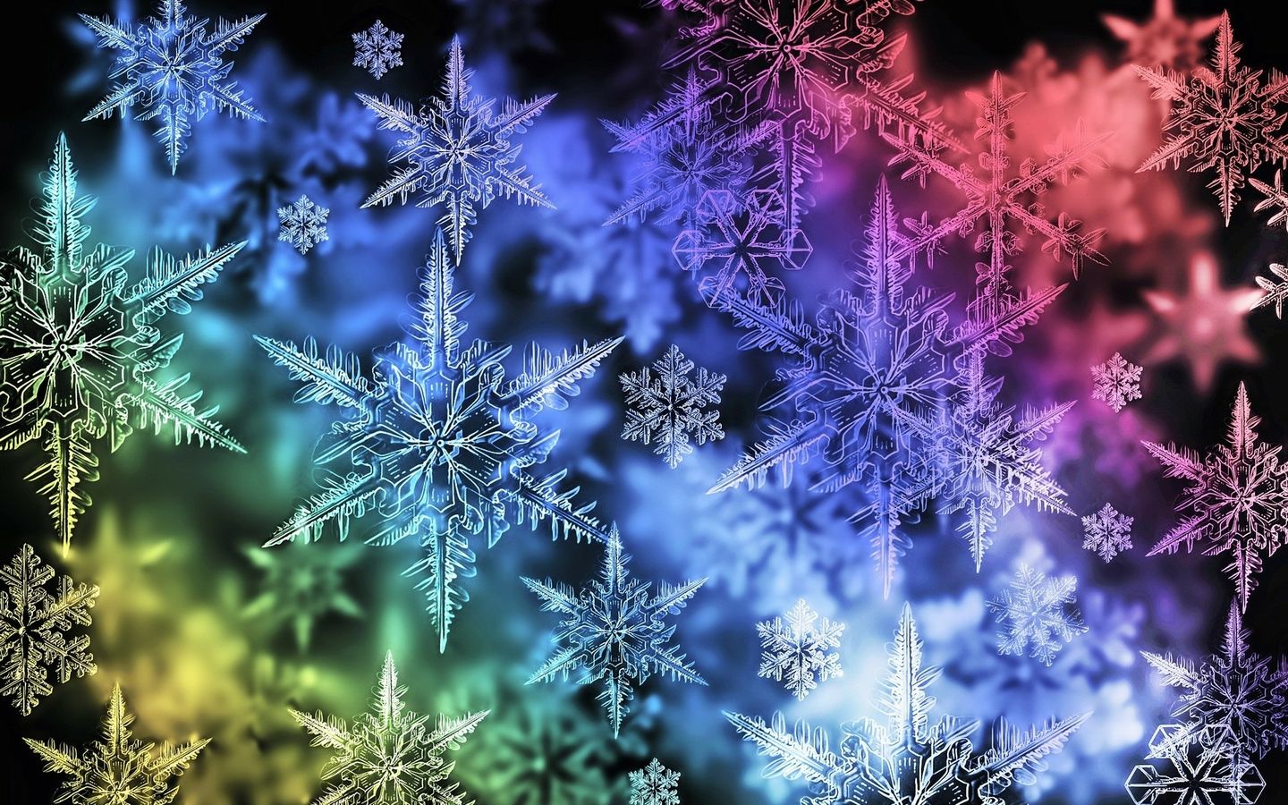 Colorful Snowflake Desktop Wallpaper. Snowflake wallpaper, Snowflake background, Winter wallpaper