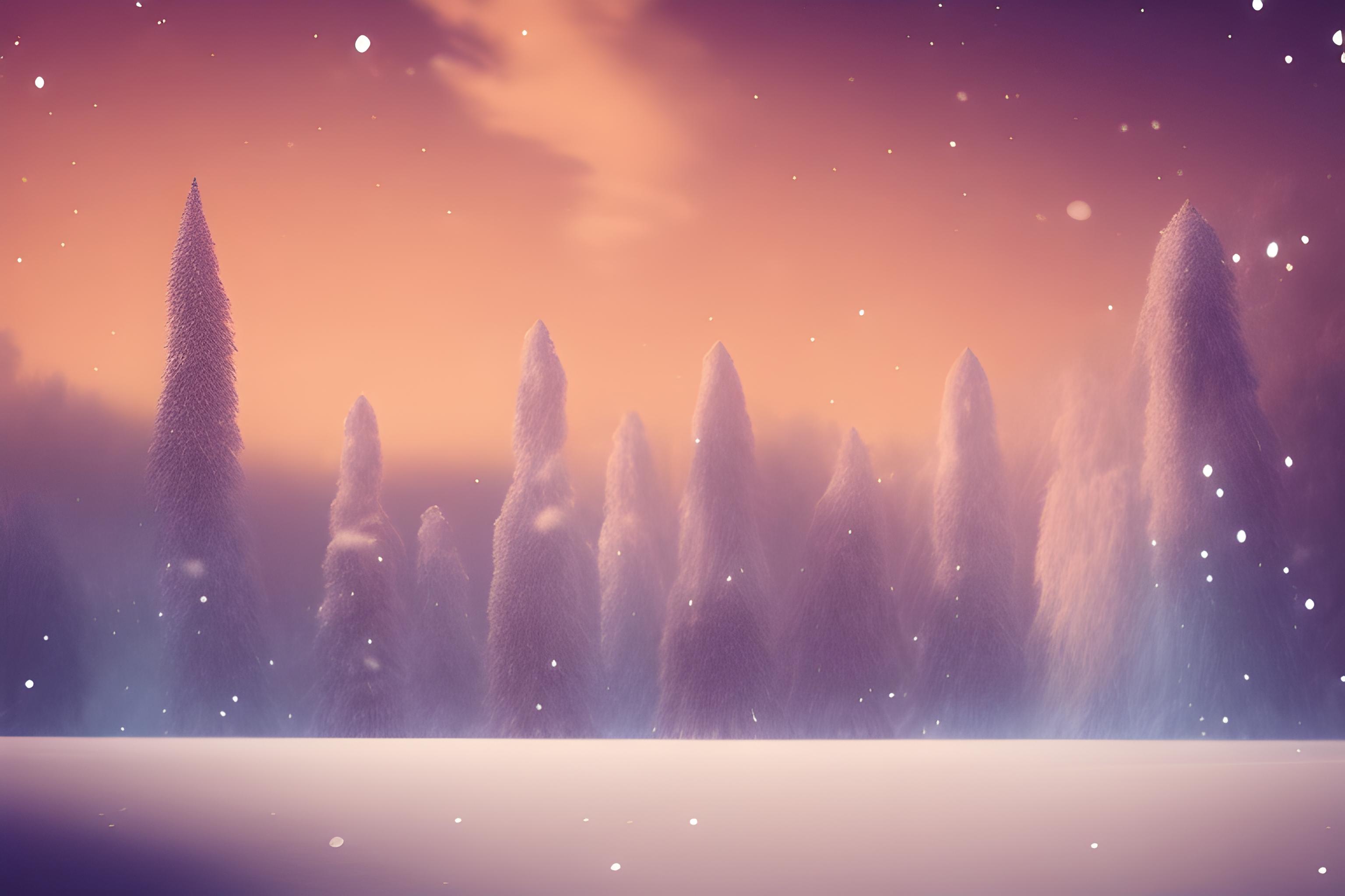 vibrant, cinematic, winter, snow, field