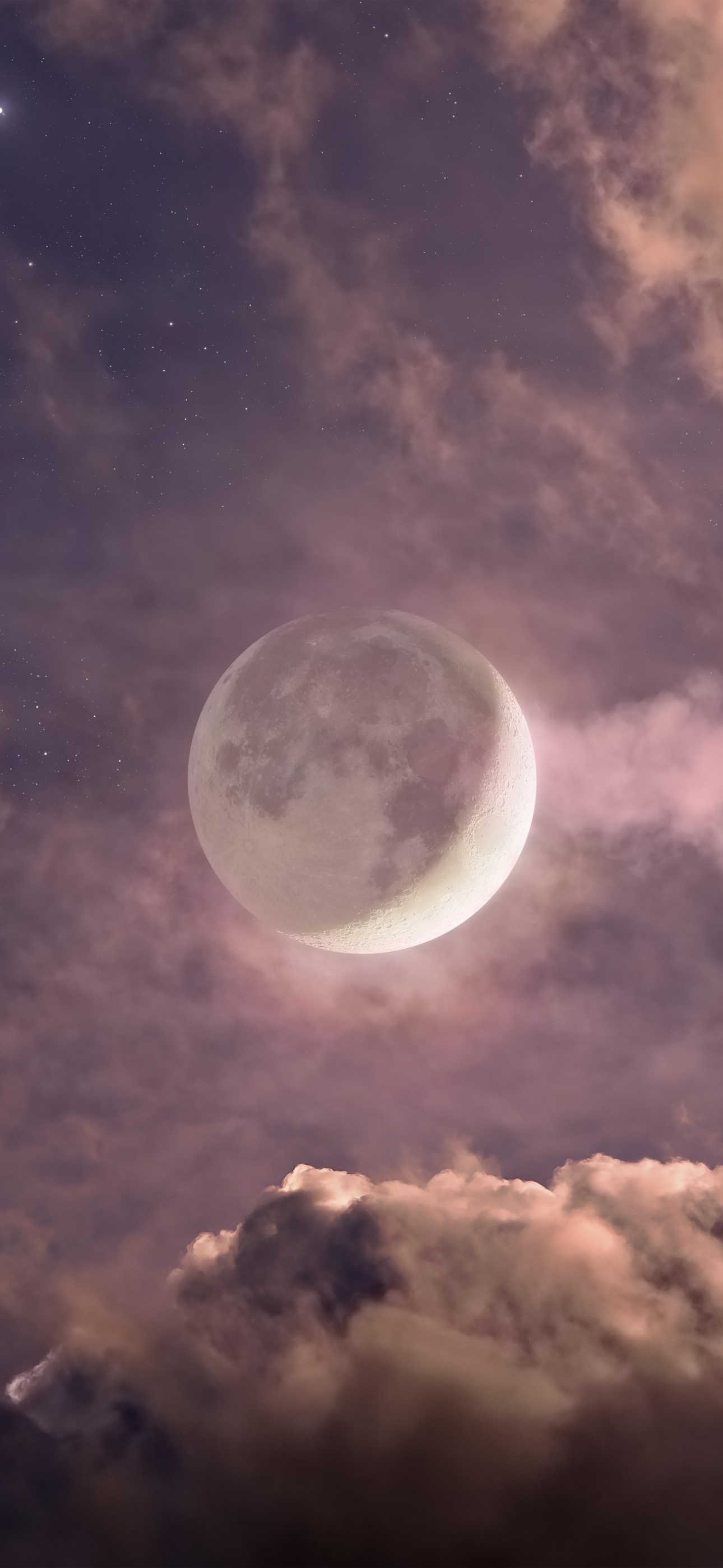 Moon Wallpaper 4K, HDR, Clouds, Night, 5K, 8K, 9K