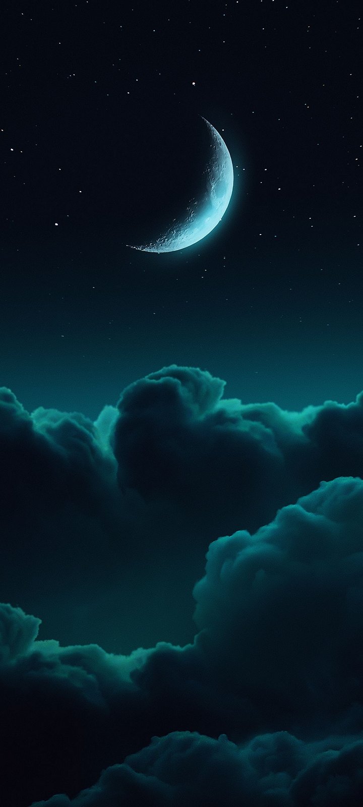 Clouds Moon Background Wallpaper 720x1600