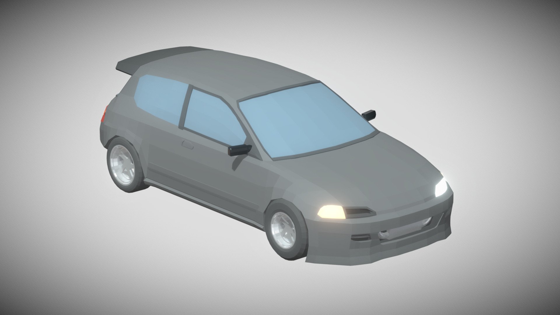 Honda Civic Drag Estilo Hatchback Low Poly 1991 model by fathurahmanroby [2689b6d]