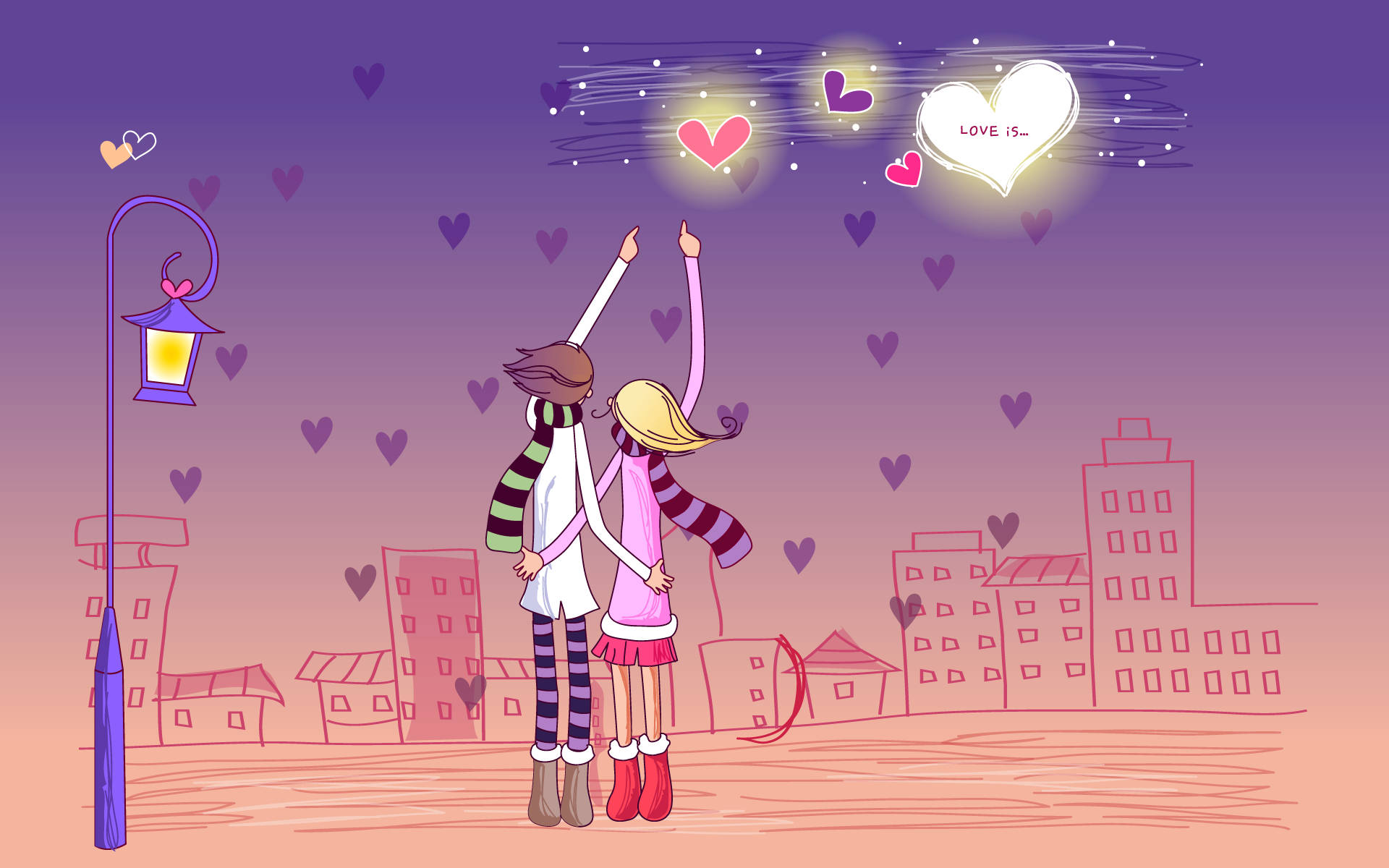 Download Valentine's Couple Digital Art Wallpaper