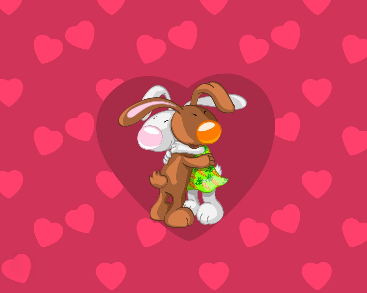 VALENTINE wallpaper love you rabbits. Best friends cartoon, Friend cartoon, Funny cartoon picture