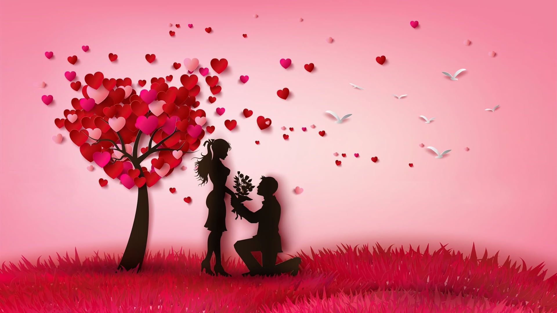 Holiday, Valentine's Day, Couple, Heart, Love, Tree wallpaper. Happy valentines day, Tree HD wallpaper, Happy valentine