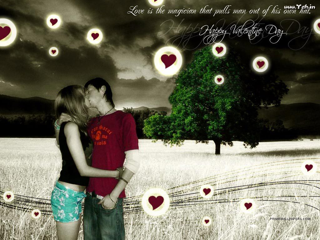 Happy Valentines Day Couple Kiss HD Wallpaper HD
