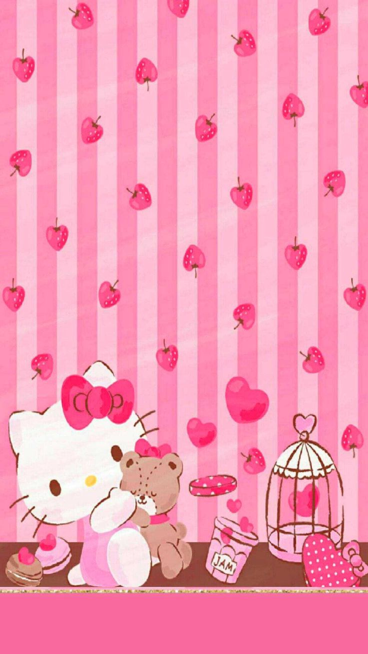 Hello Kitty Valentine Wallpaper Discover more Happy Valentines, Heart, Hello Kitty, Hel. Hello kitty iphone wallpaper, Hello kitty wallpaper, Hello kitty picture