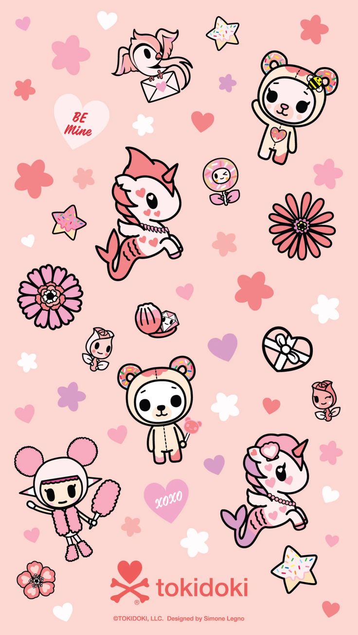 Valentine's Wallpaper. Valentines wallpaper, Kawaii wallpaper, Tokidoki characters