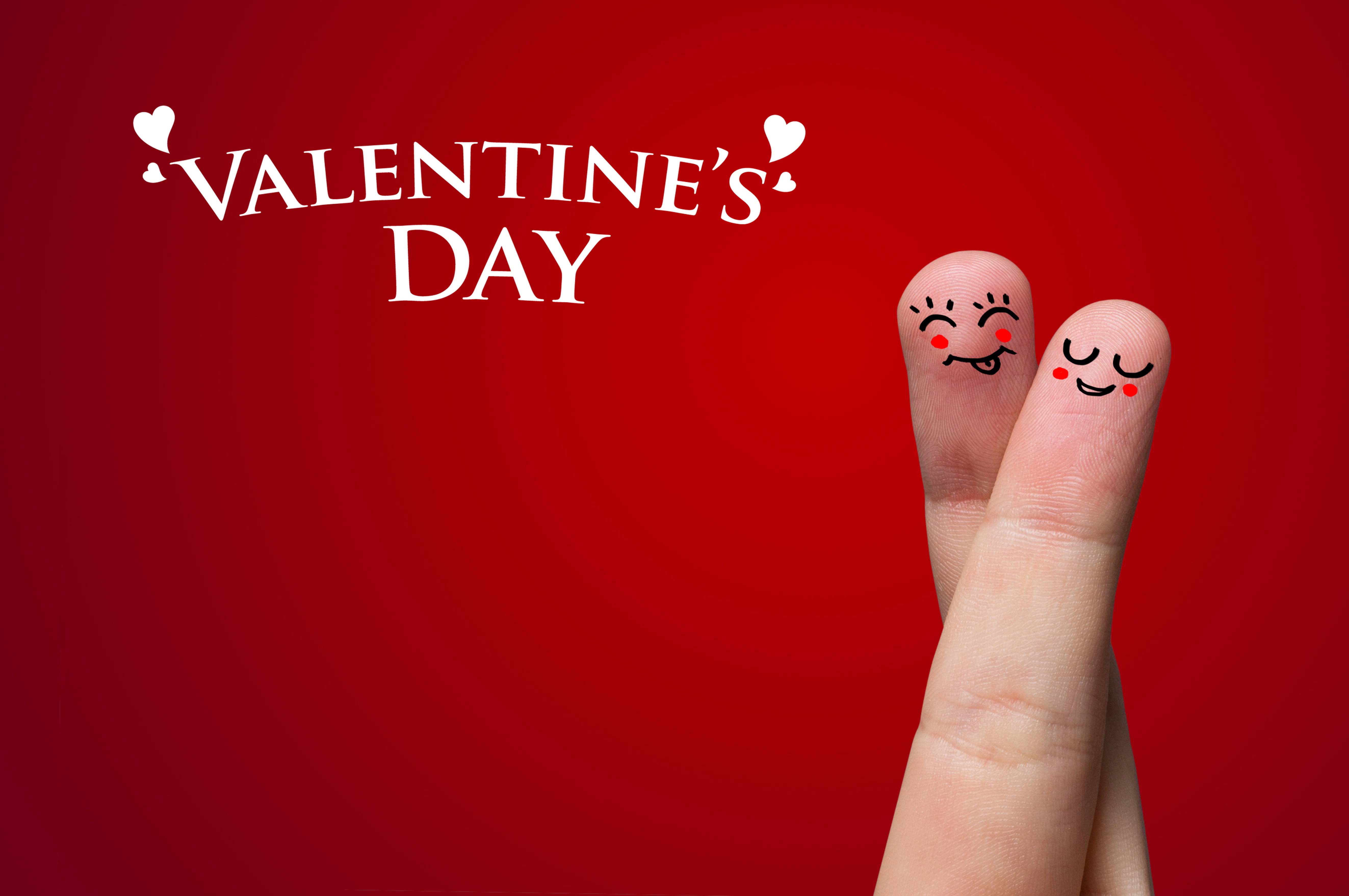 A Couple Of Fingers Happy Valentines Day Wallpaper 5292×3516
