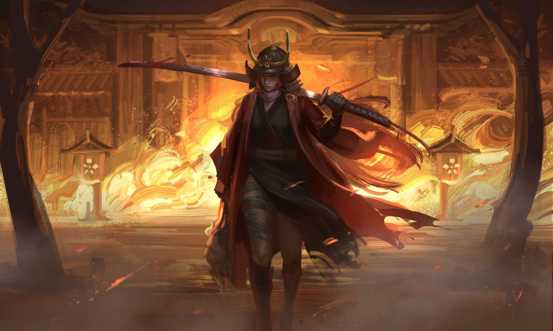 Fantasy Samurai HD Wallpaper