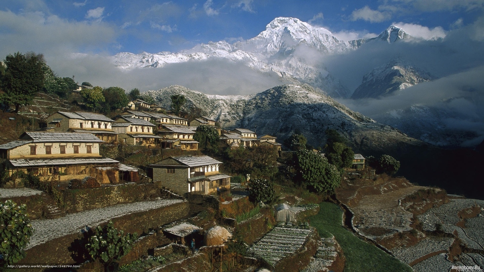 Download wallpaper anapurna, mountain, Nepal, Asia free desktop wallpaper in the resolution 1920x1080