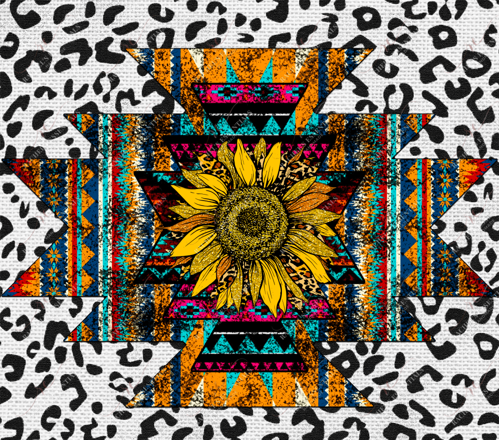 Western cowprint sunflower wrap