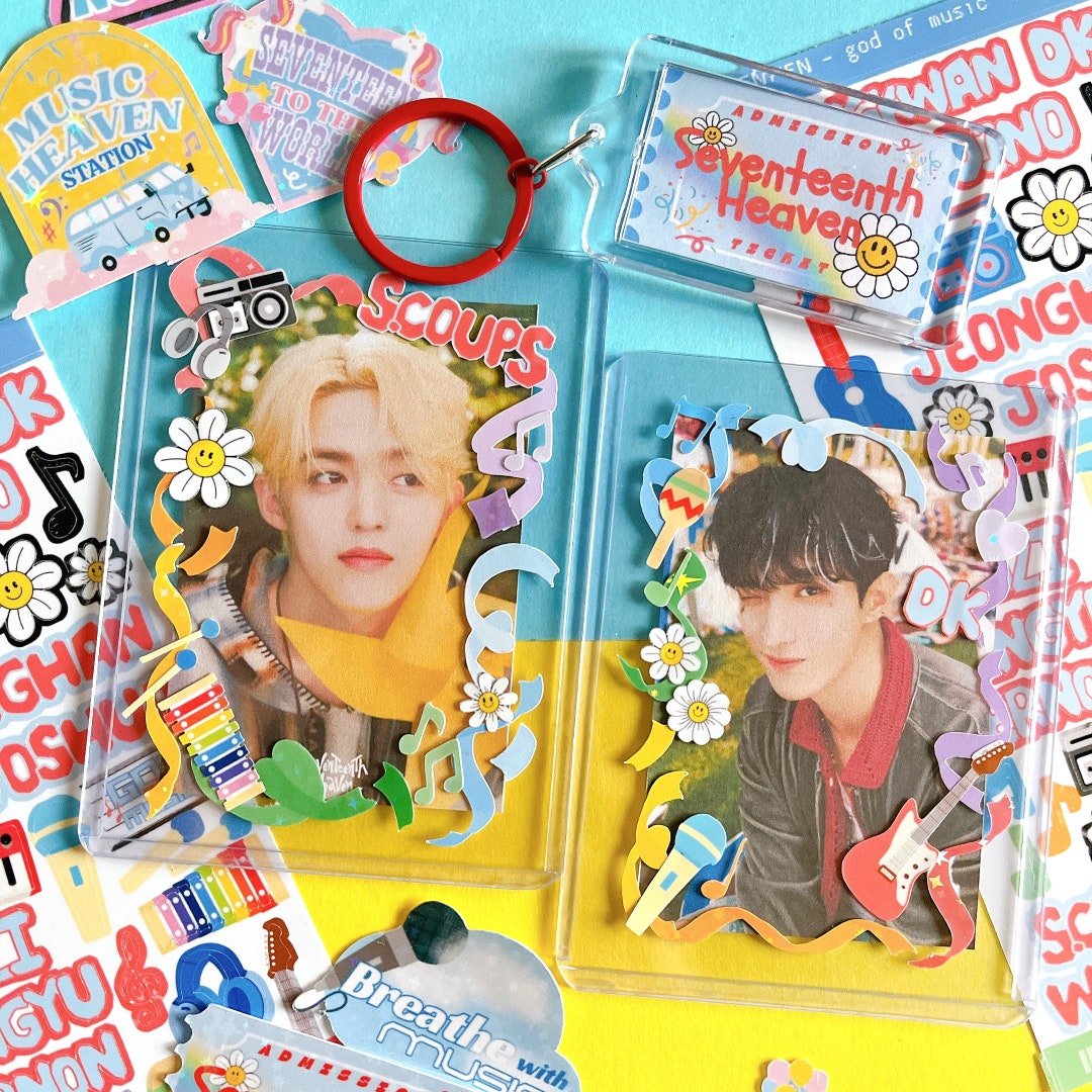 Kpop SEVENTEEN God of Music Sticker Pack / Keyring / Photocard Deco 세븐틴 / Svt Photocard / Polco / Svt Toploader
