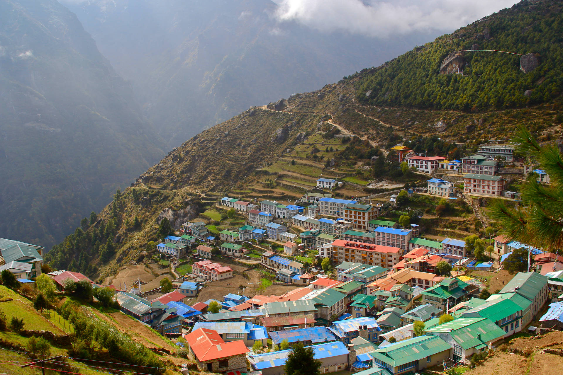Download Nepal Namche Bazar Town Wallpaper