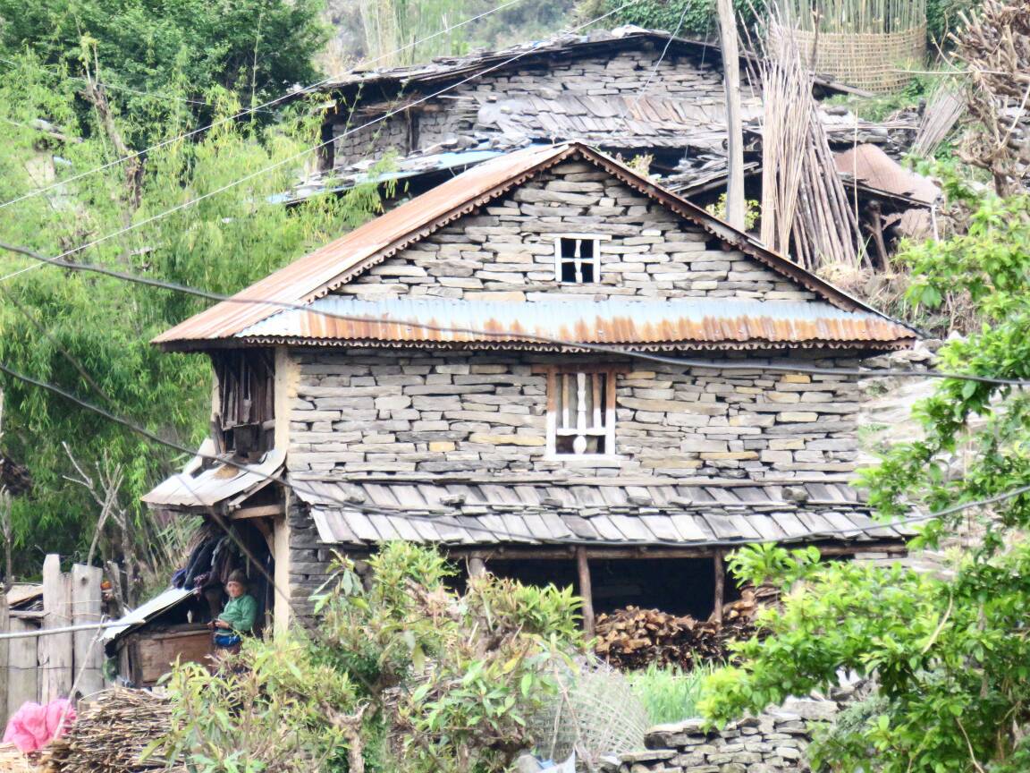 Discover Nepal village house in stones in Ganesh Himal. #DiscoverNepal #TrekkingNepal #visitnepal #Ganesh #Himal #Himalaya #trekking #Nepal