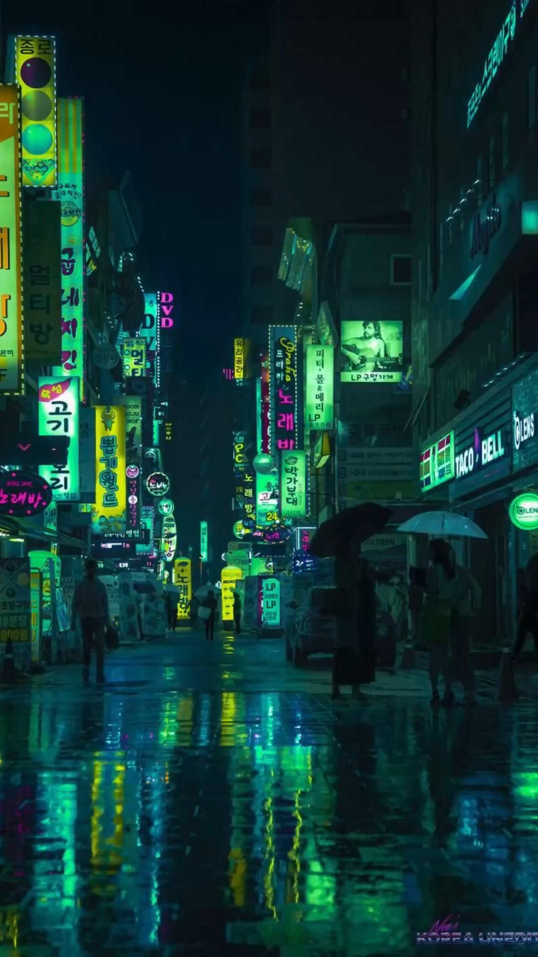 GREEN AESTHETIC. Dark green aesthetic, Cyberpunk city, Aesthetic japan
