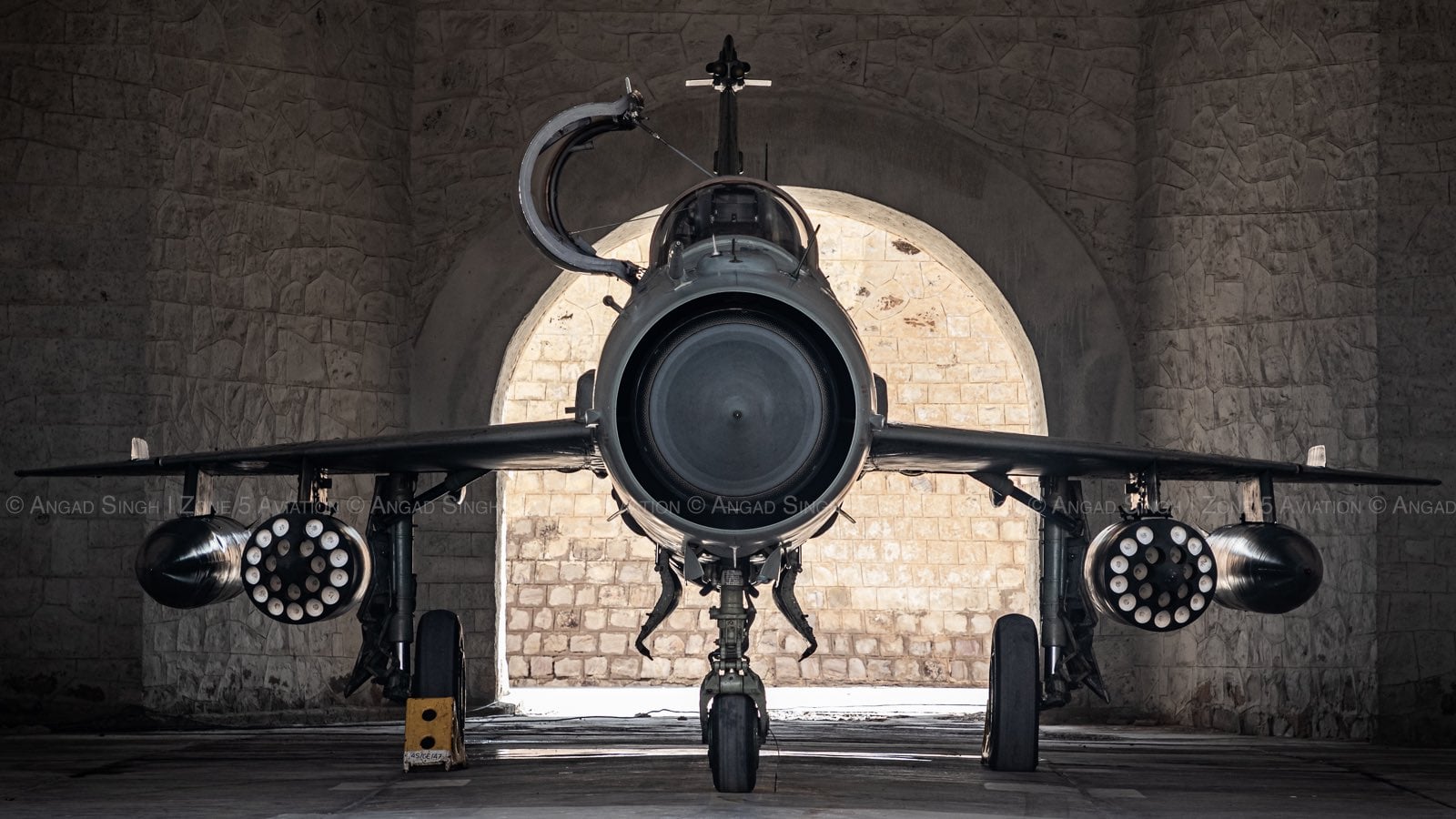 Indian Air Force MiG 21 Bison Rests In The Blast Pen