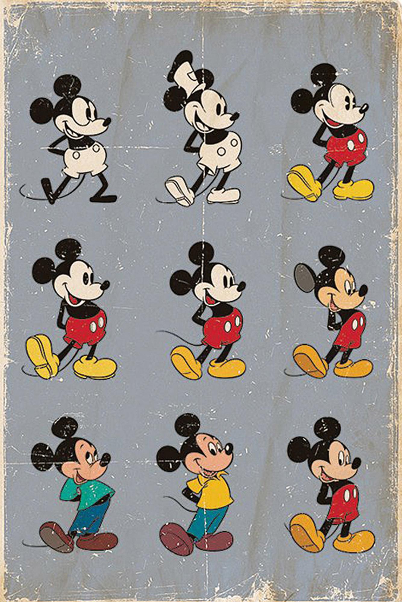 Mickey Mouse Poster Evolution