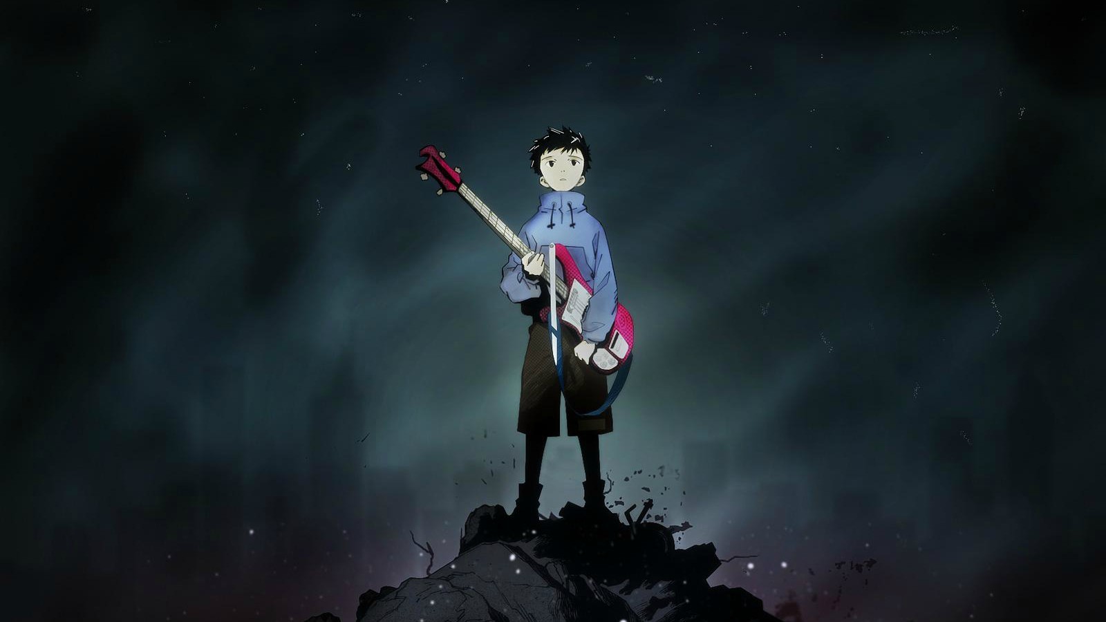anime boys, guitar, anime, FLCL, Nandaba Naota (1600x900px) on Wallls.com
