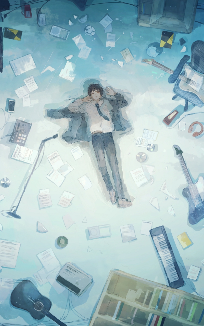 Mobile wallpaper: Anime, Boy, Instrument, 1391798 download the picture for free
