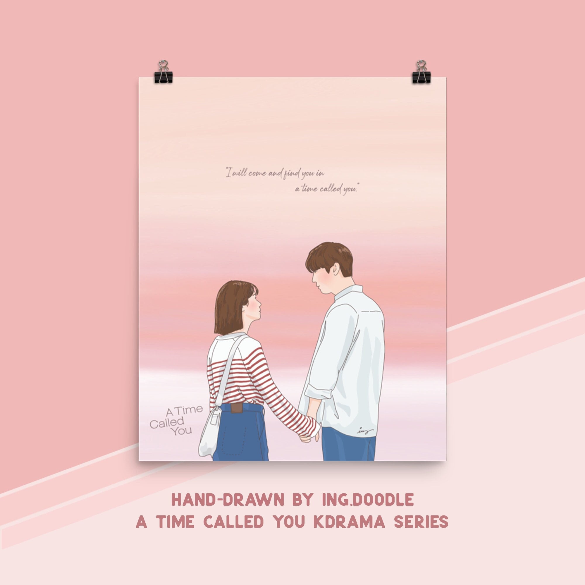 A Time Called You Kdrama Fan Art Poster Ahn Hyo Seop Jeon Yeo Been 너의 시간 속으로 Kdrama Merch
