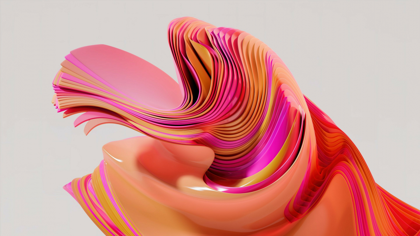 Microsoft Windows 11 stock orange curves wallpaper