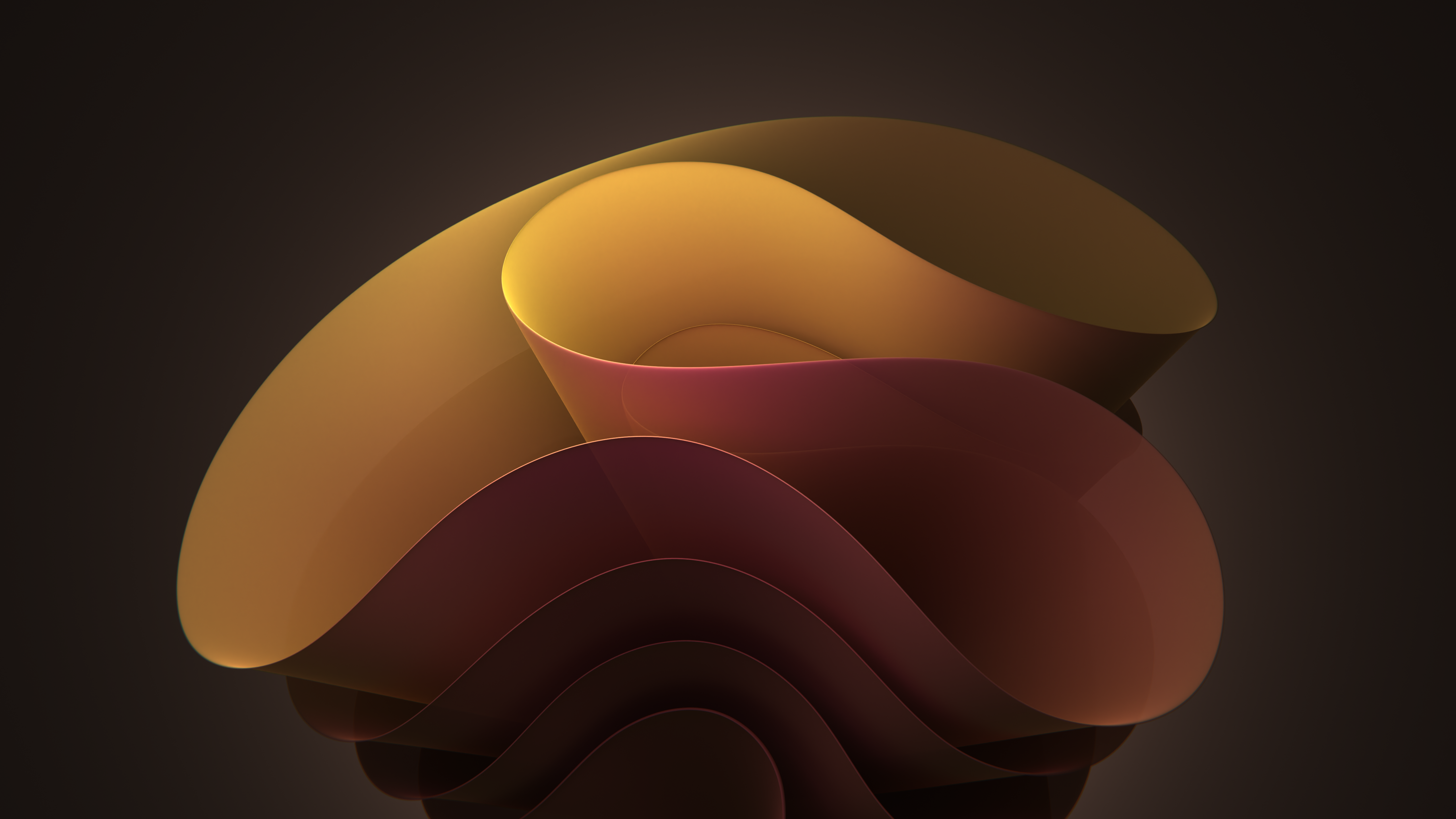 Bloom Dark Yellow Wallpaper