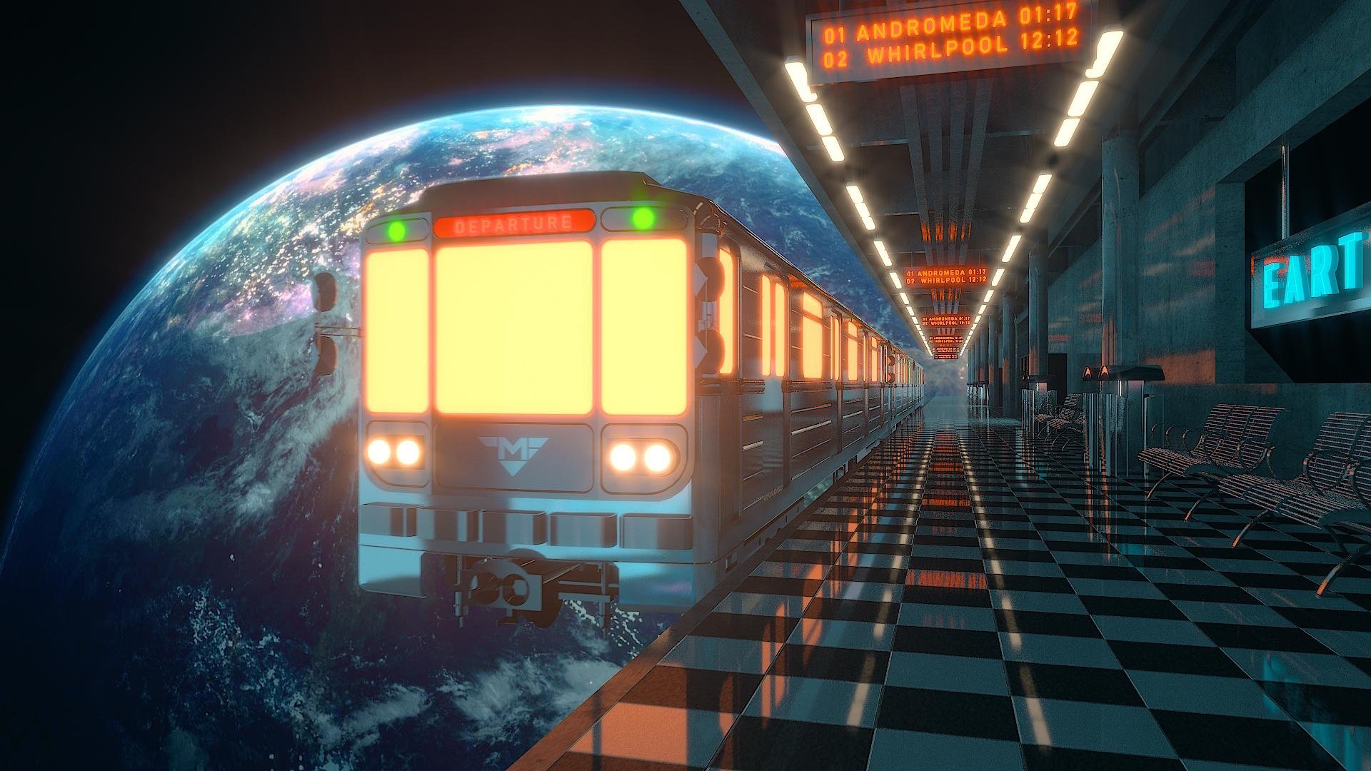Create A Space Train Scene With Cinema 4D & Redshift Render. Don Mupasi X Visualdon
