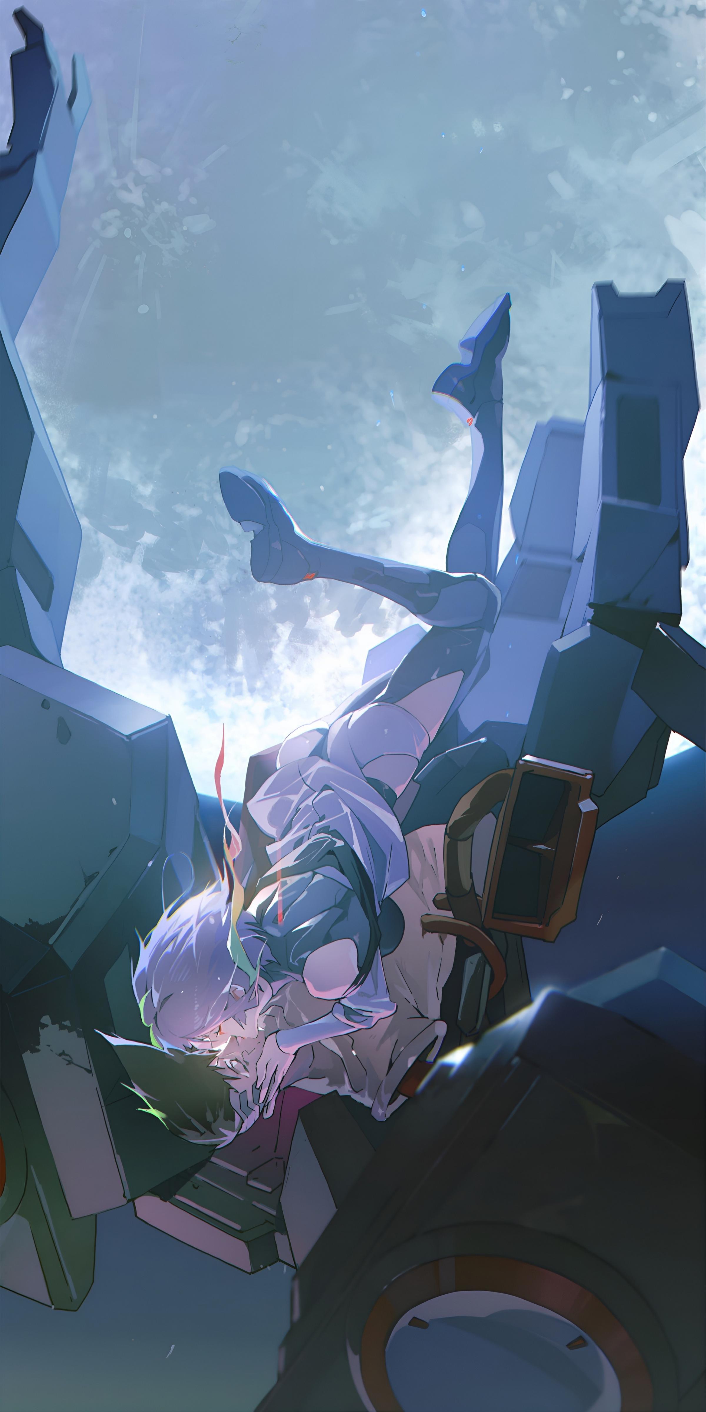 Lucy & David's fall [Cyberpunk: Edgerunners] (2400x4800)