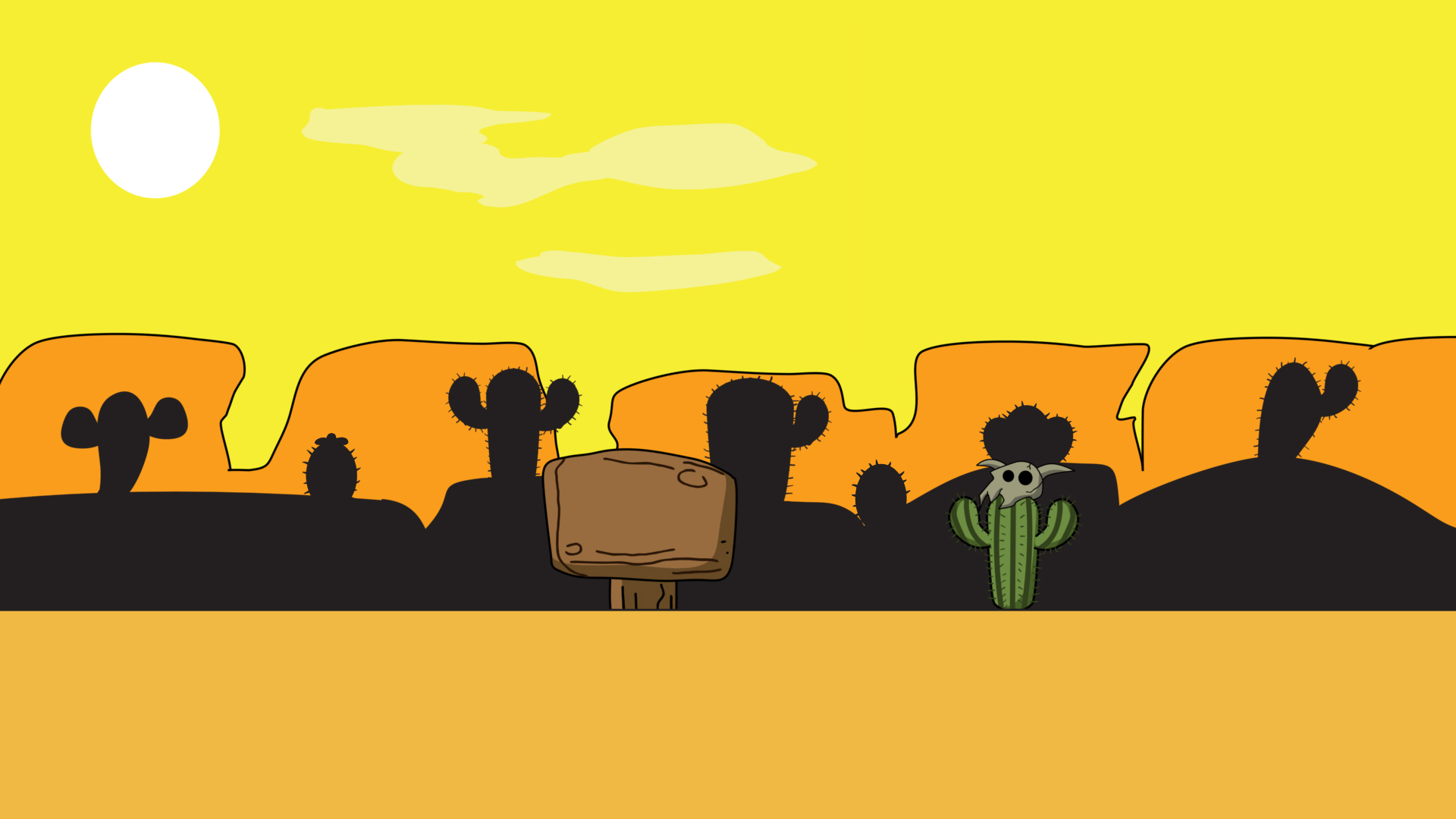Cartoon Desert Background