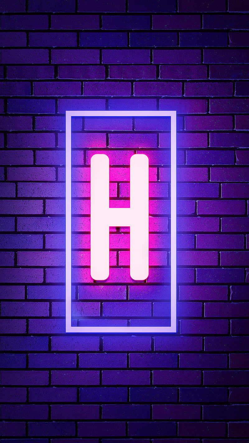 Download Neon Pink Letter H Background