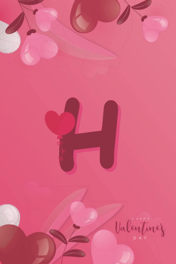 Happy Valentine's Day H: Letter H Initial Valentines Day Notebook Notebooks for Women, Girls, Girlfriends Or Teens as Valentine Gifts. Happy valentines day, Valentine gifts, Happy valentine
