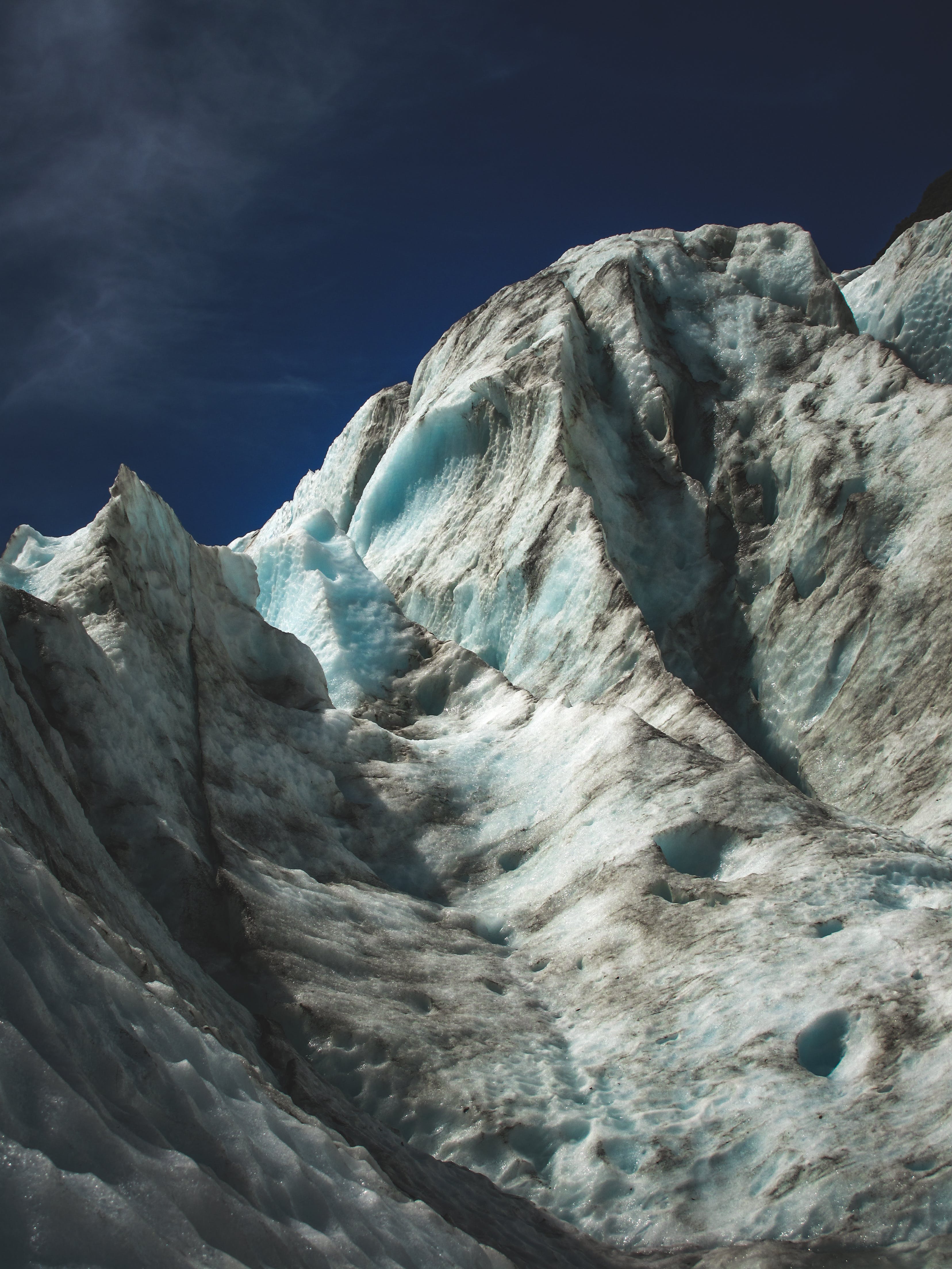 Glacier on Blue Sky Background · Free