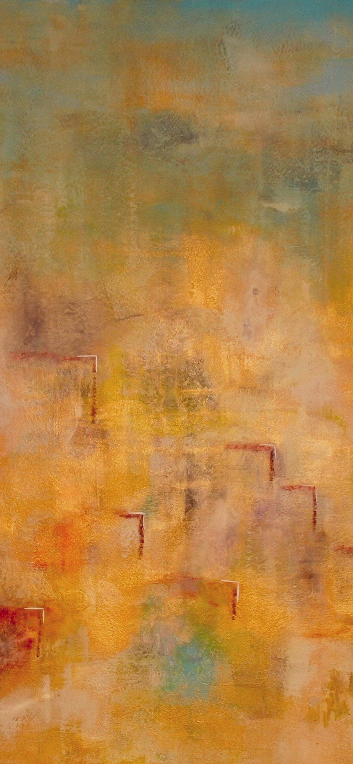 Abstract Art Work Classic Painting Pattern Yellow