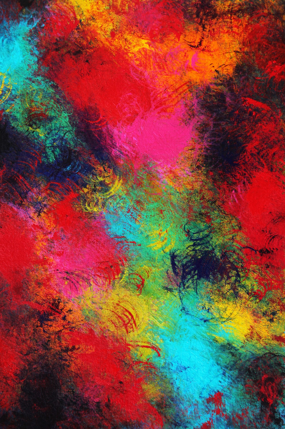 Free Image, colorful, bright, abstract, painting, paintings, pattern, patterns, colors, colourful, colours, color, fine art, background, red, orange, yellow, Colorfulness, modern art, visual arts, dye, acrylic paint, watercolor paint, magenta