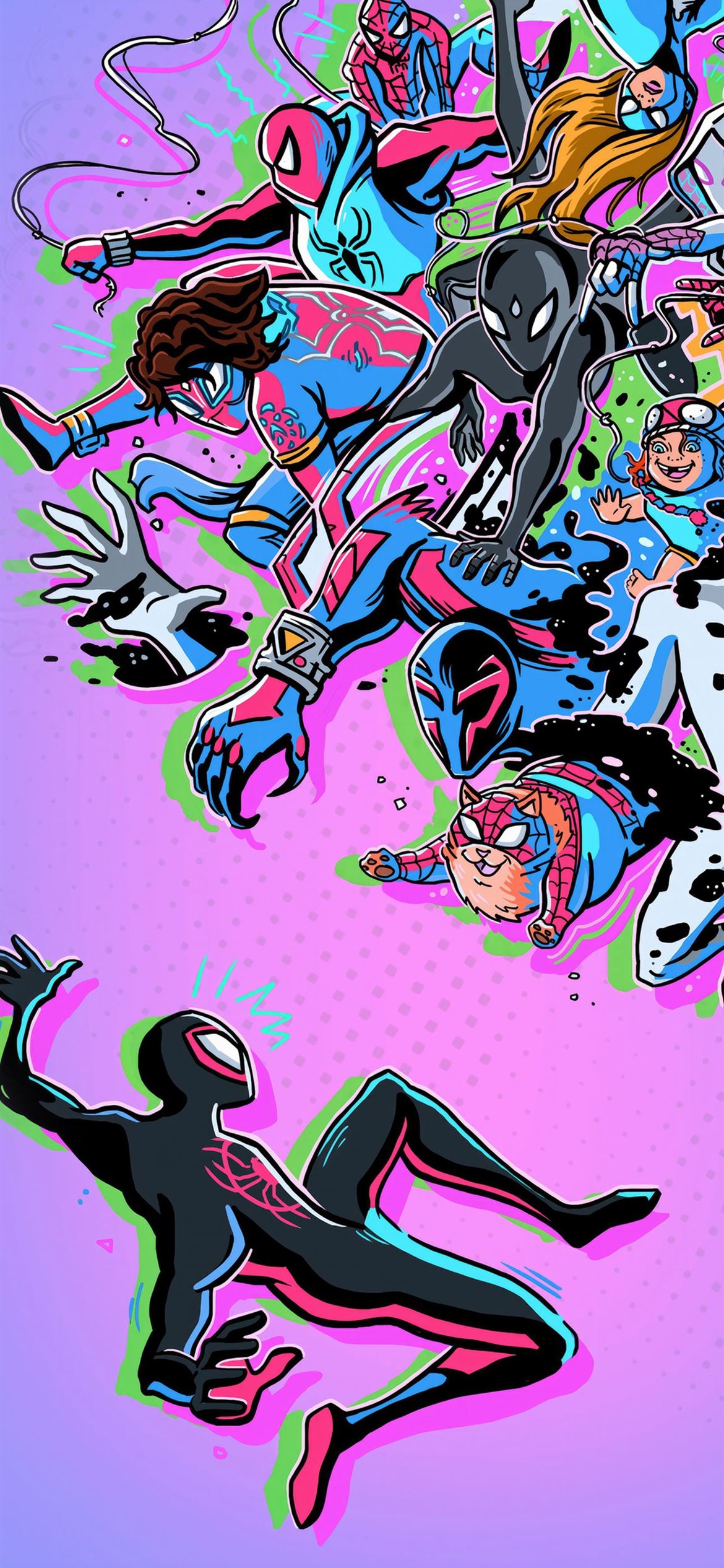 spider man across the spiderverse minimal 4k iPhone Wallpaper Free Download