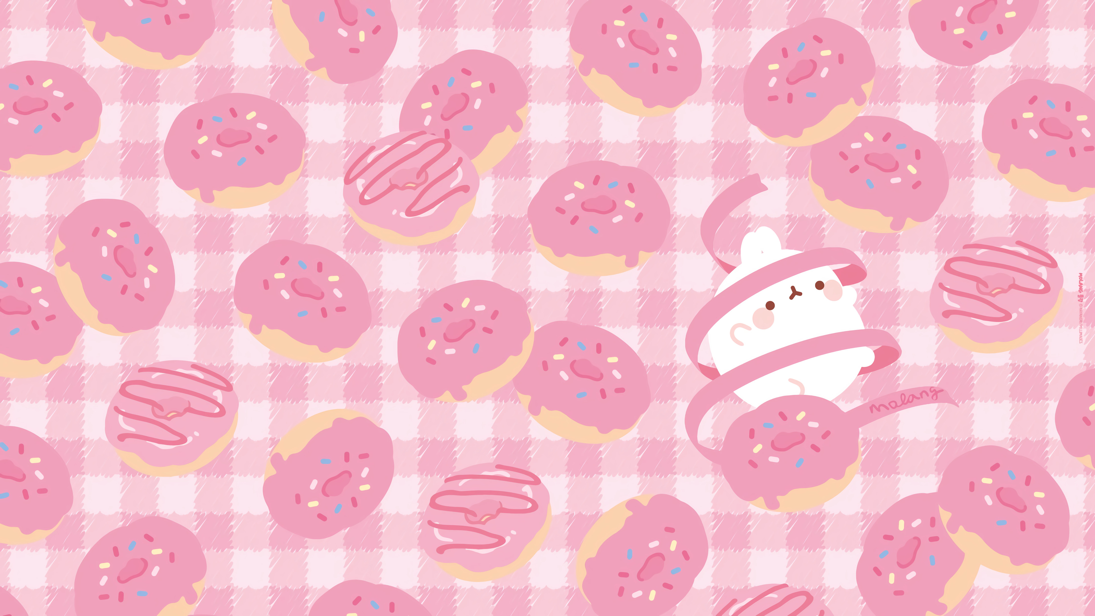 Strawberry Donut Desktop Wallpaper