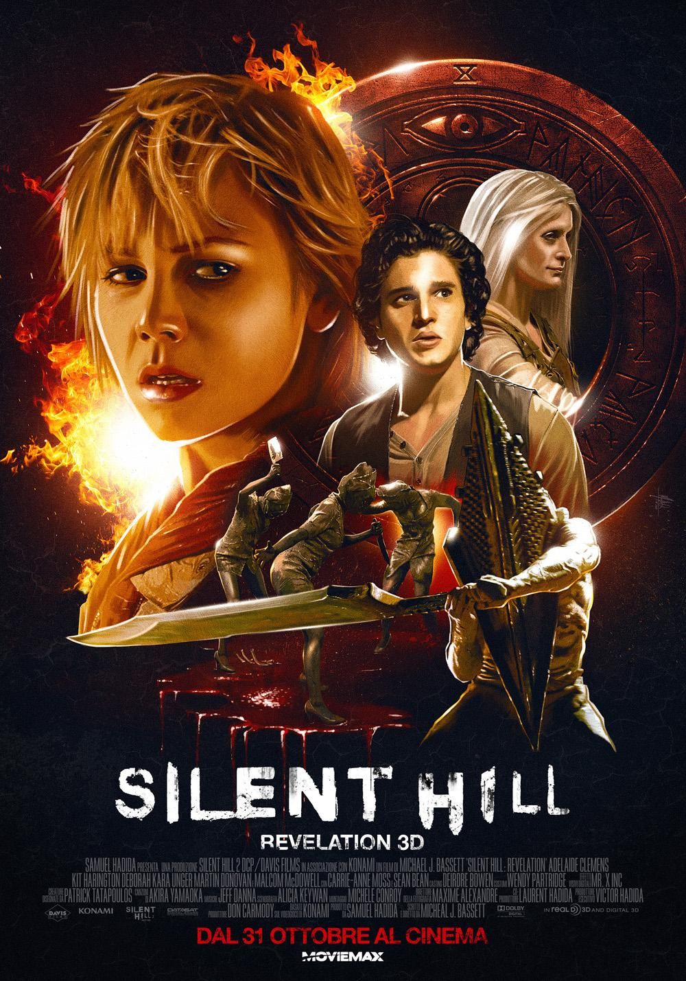 Poster para #SilentHillRevalation en su versión Internacional. Silent hill revelation, Silent hill, Silent hill movies